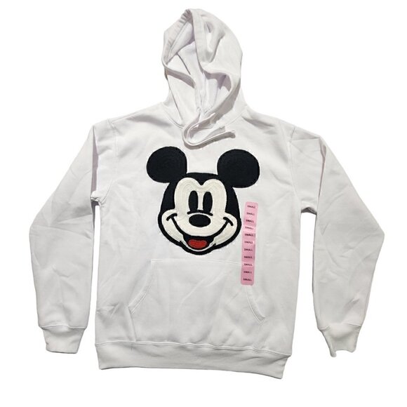 Disney Mickey Mouse Embroidered Licensed Woman's Hoodie White Size Small - Picture 2 of 8